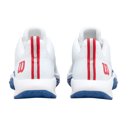 Padel Shoes Wilson Rush Pro Lite White/Deja Vu Blue /Wilson Red 2025