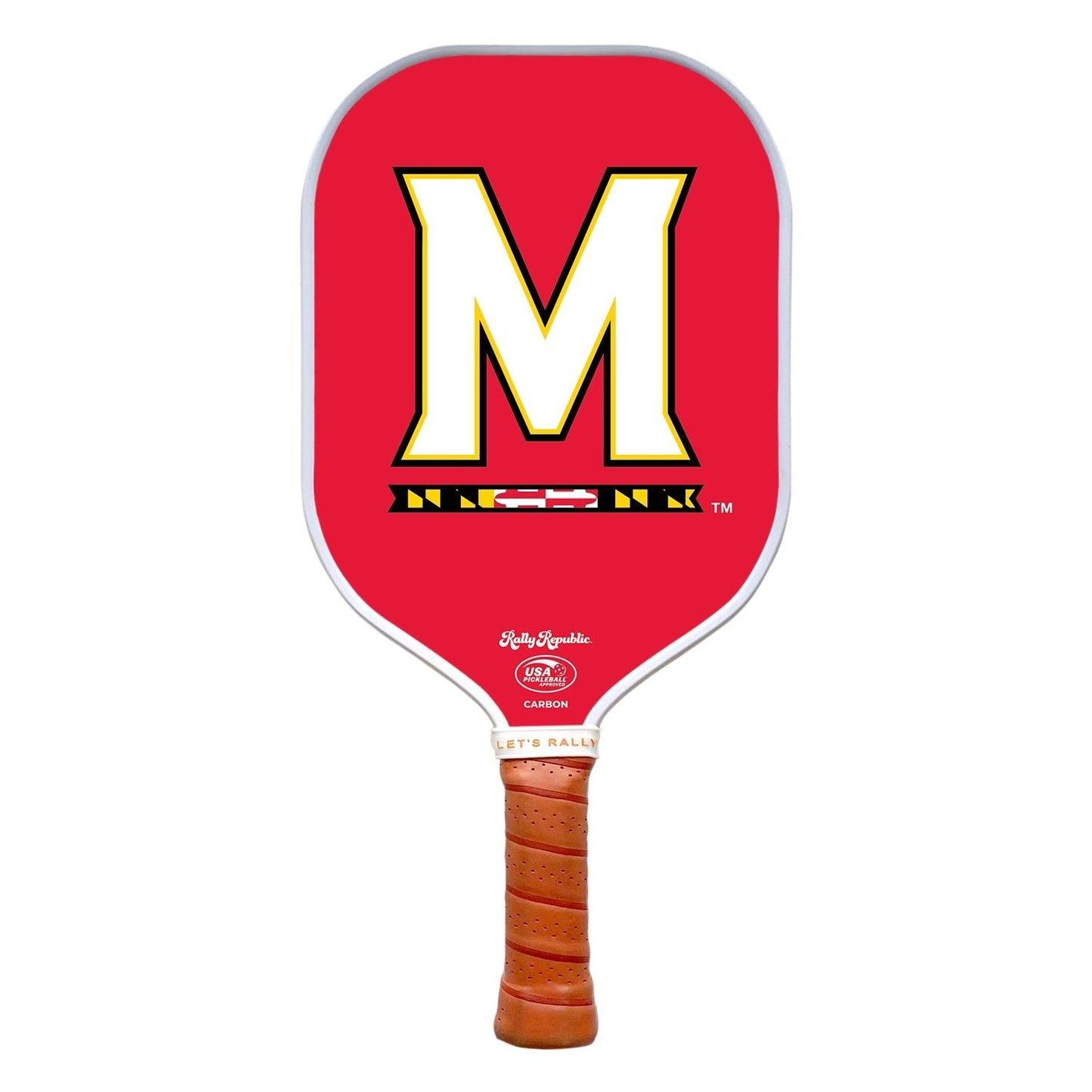 Rally Republic Pickleball Maryland Terrapins Red Primary Athletic Mark Pickleball Paddle