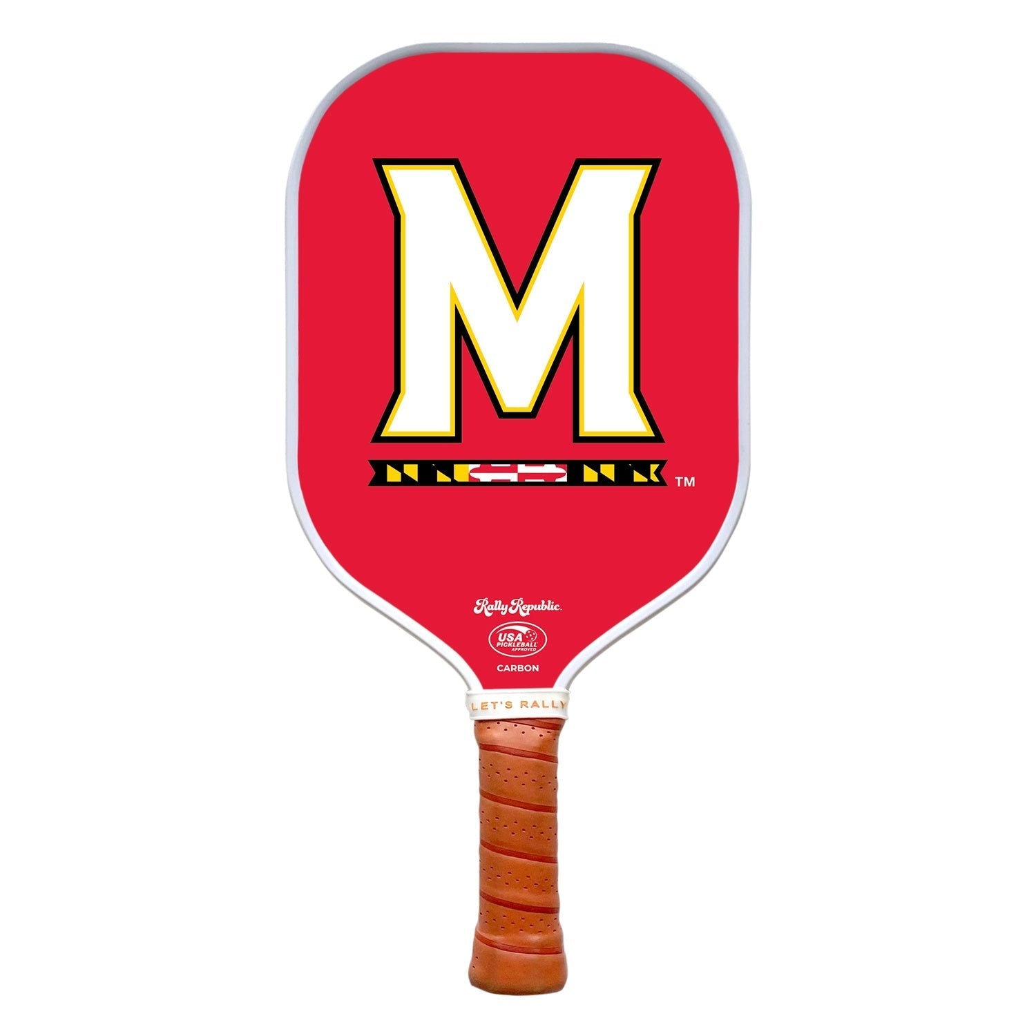 Rally Republic Pickleball Maryland Terrapins Red Primary Athletic Mark Pickleball Paddle
