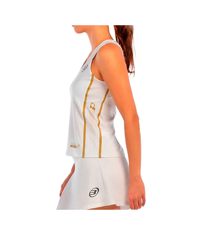 Camiseta Tirantes Bullpadel Acora Mujer White 2025 Premier Padel
