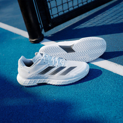 Adidas Defiant Speed 2 Men Padel Shoes | White & Black & Grey