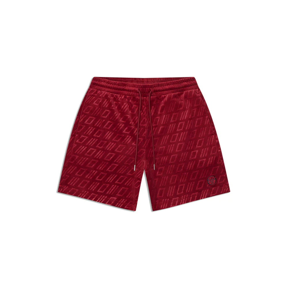 Sergio Tacchini Bandiera Debossed Velour Short | Rhubarb