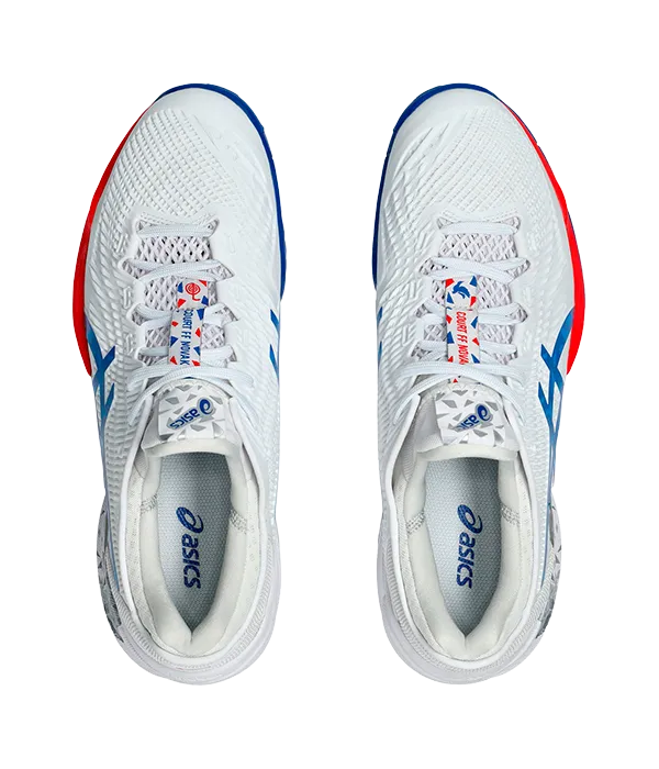 Padel Shoes Asics Court FF 3 Novak Clay White/Asics Blue