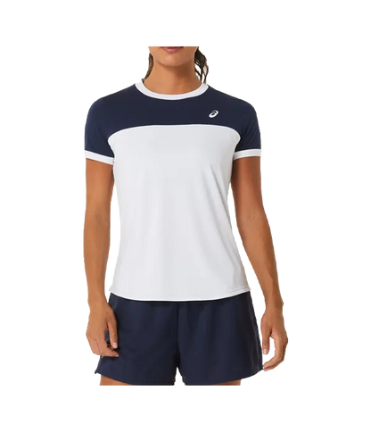 Camiseta Asics Court Mujer Blanca/Azul Marino