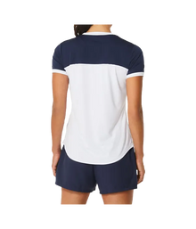 Camiseta Asics Court Mujer Blanca/Azul Marino