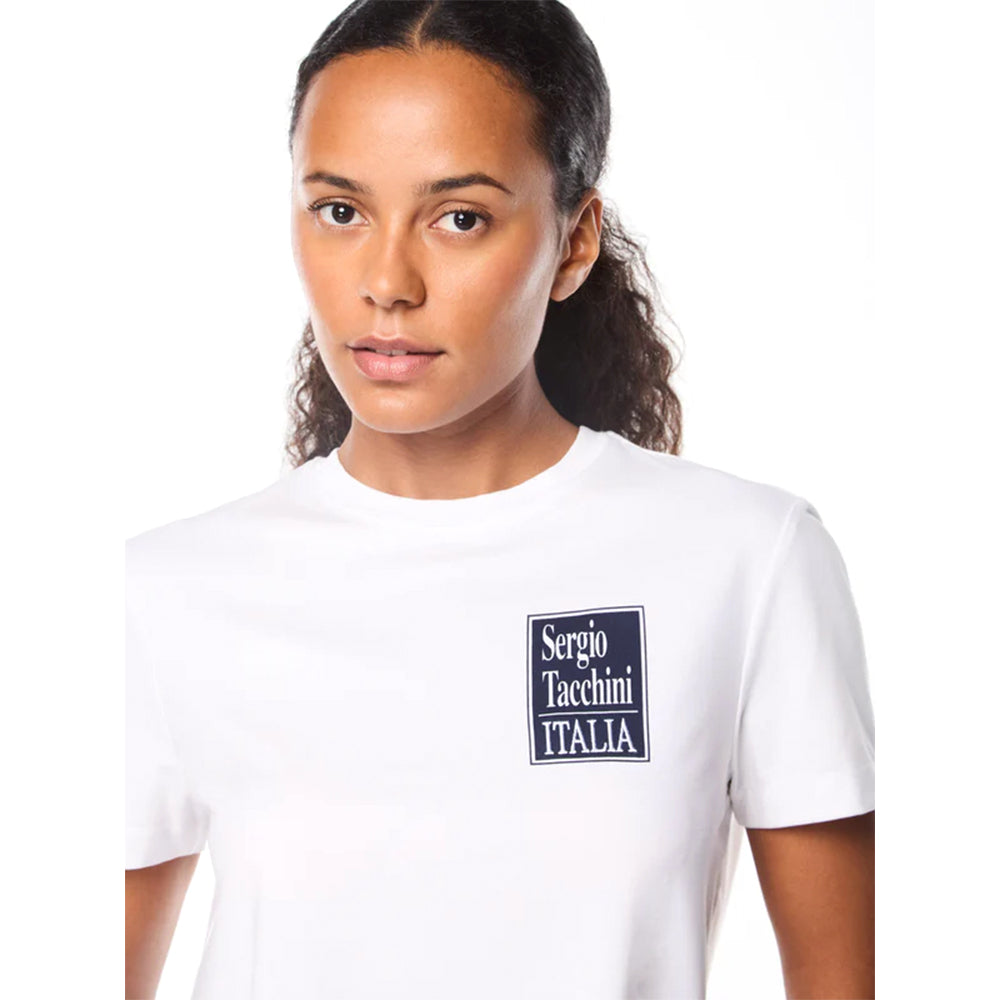 Sergio Tacchini Women's Italia Shirt | Brilliant White