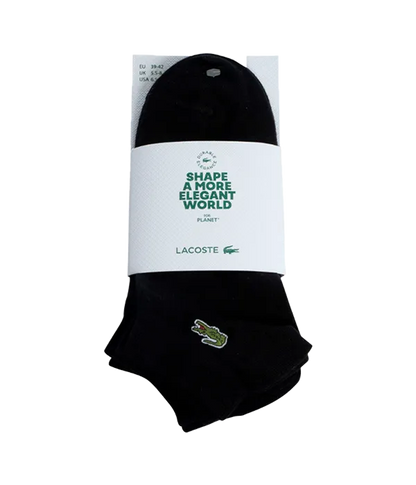Socks Lacoste Cortos Negro (Pack x3)