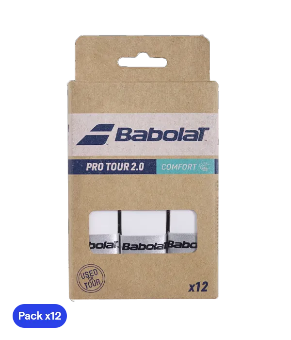 Overgrip Babolat Pro Tour 2.0 Comfort White (Pack x12)