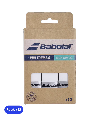 Overgrip Babolat Pro Tour 2.0 Comfort White (Pack x12)