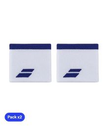 Wristband Babolat Blanco/Azul (Pack x2)