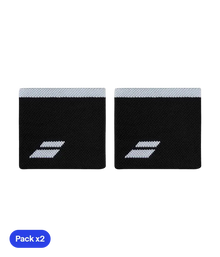 Wristband Babolat Negro/White (Pack x2)