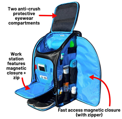 Oktō Pro Elite Paddle Sports Backpack | Black & Blue