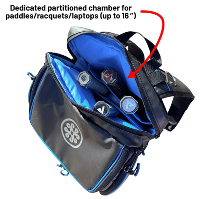 Oktō Pro Elite Paddle Sports Backpack | Black & Blue