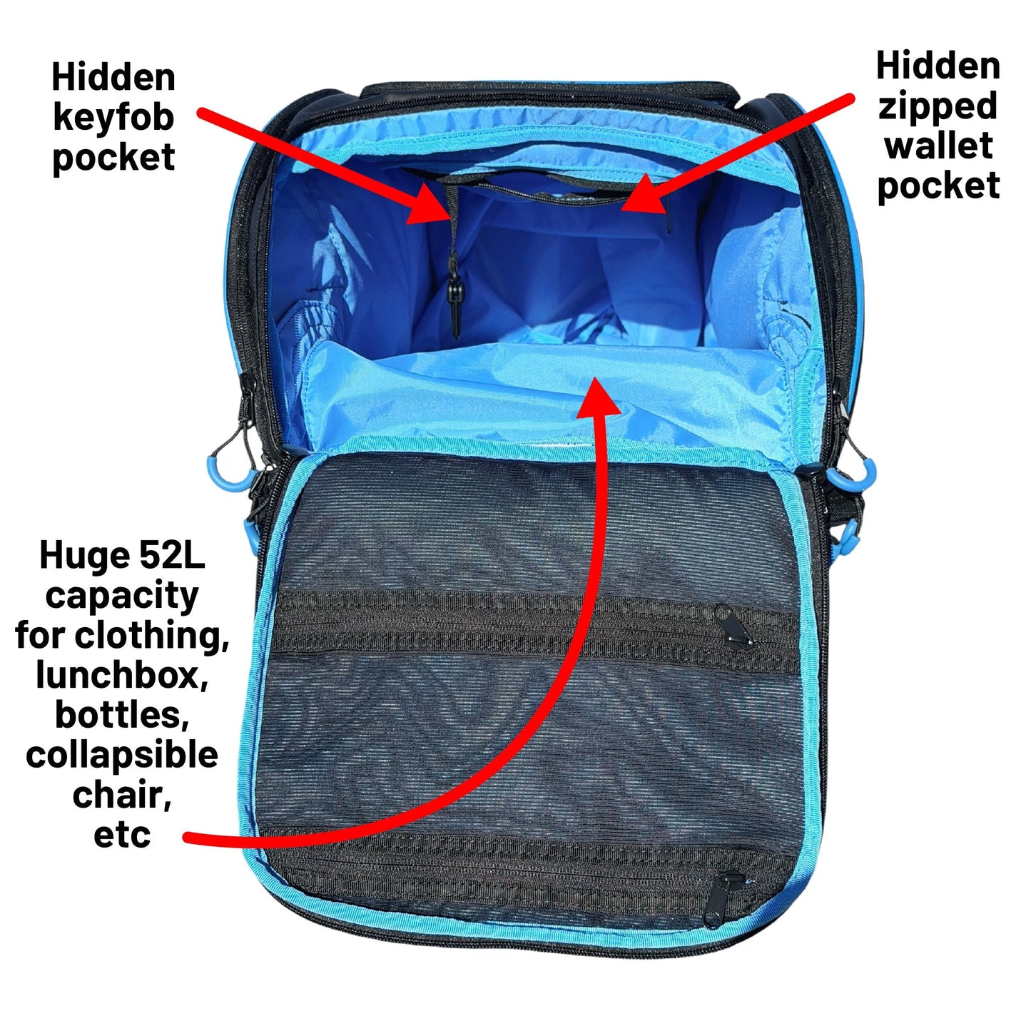 Oktō Pro Elite Paddle Sports Backpack | Black & Blue