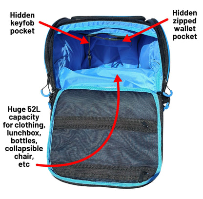 Oktō Pro Elite Paddle Sports Backpack | Black & Blue