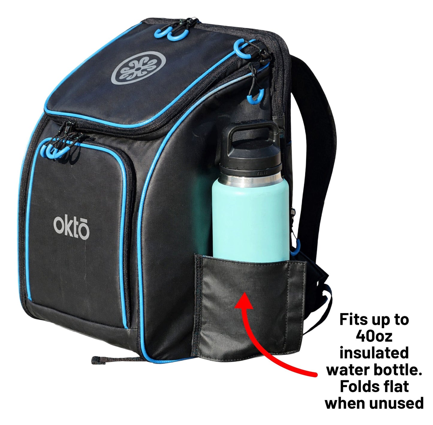 Oktō Rec Lite Paddle Sports Backpack | Black & Blue