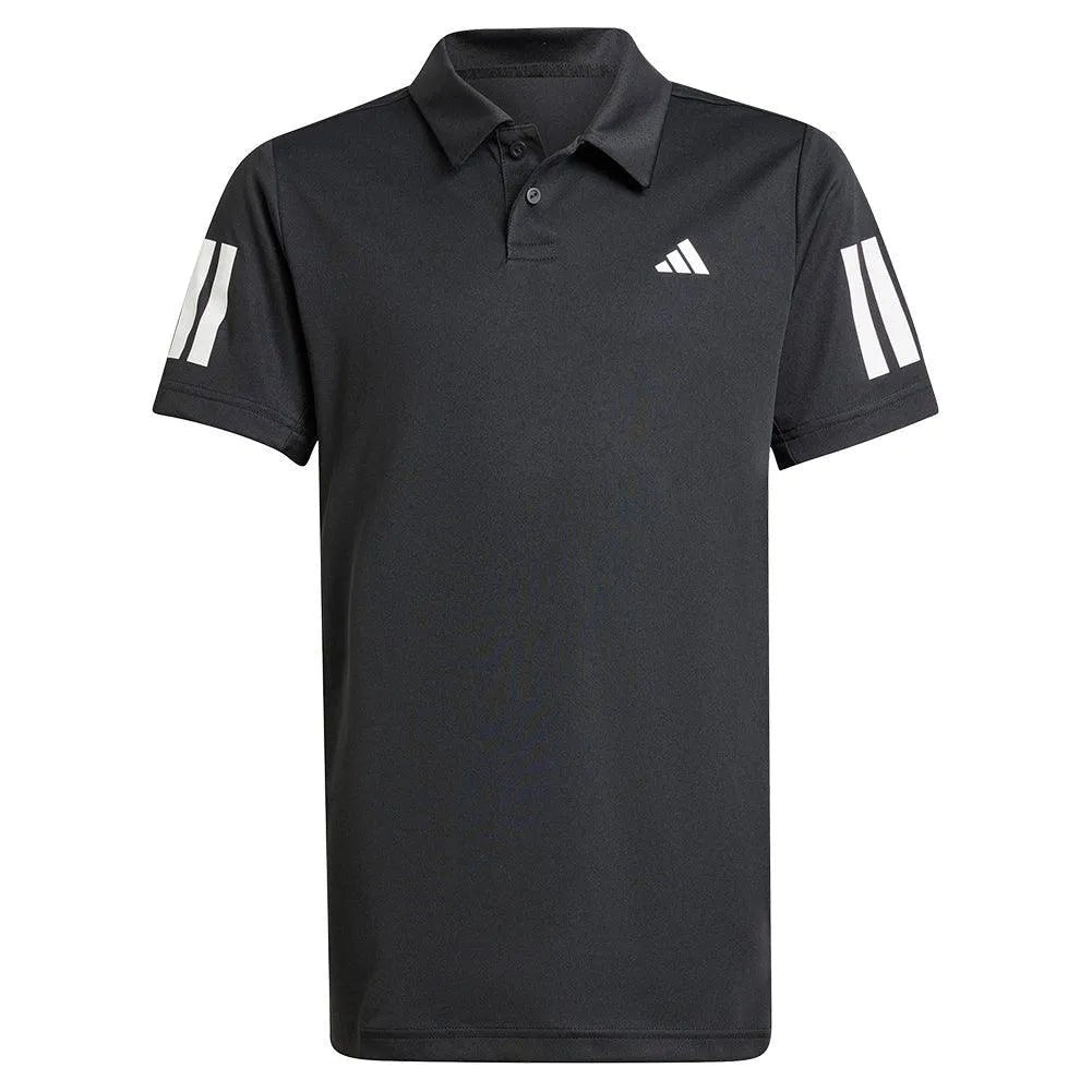 Boys' Club 3 Stripe Tennis Polo BlackTienda Tennis