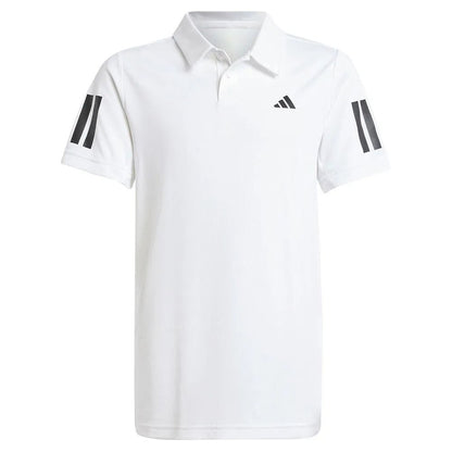 Boys' Club 3 Stripe Tennis Polo WhiteTienda Tennis