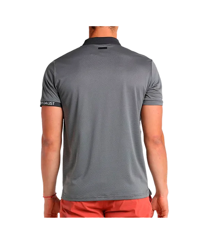 Polo Bullpadel UNETE Gris Cuello Oscuro