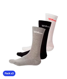 Socks Largos Wilson U Crew Logo Multicolor 2025 (Pack x3)