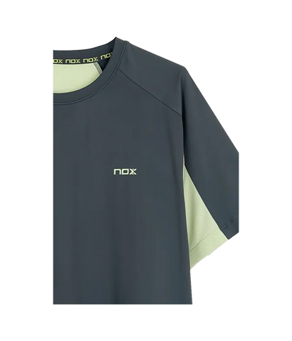 Camiseta NOX Pro Gris Oscuro/Verde