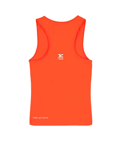 Camiseta Tirantes NOX Team Fit Mujer Rojo