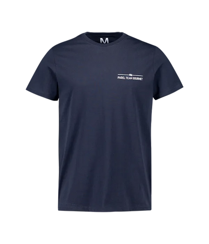 Camiseta Padel Team Gourmet algodón azul marino