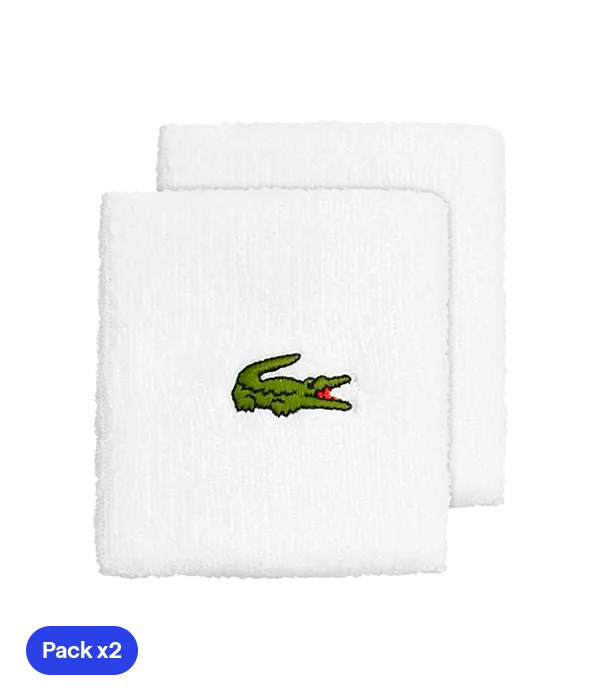 Wristband Largas Lacoste Sport White (Pack x2)