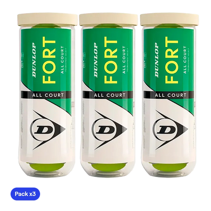 Balls  Dunlop Fort All Court (Pack x3)