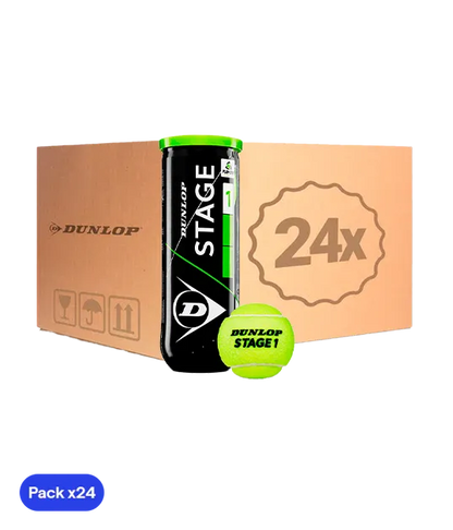 Box Balls  Dunlop Stage 1 Verde Tenis (Pack x24)