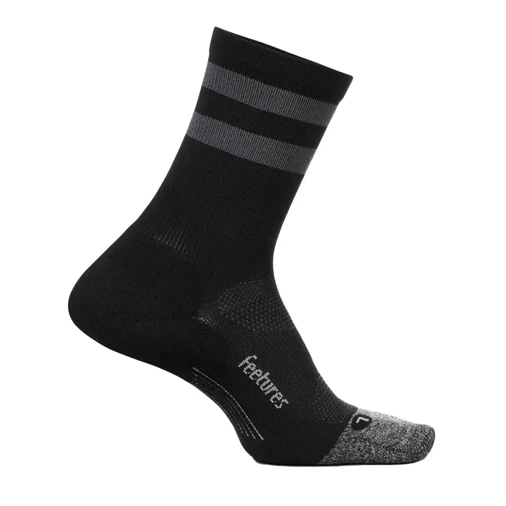 Elite Light Cushion Mini Crew Socks Black High Top StripeTienda Tennis