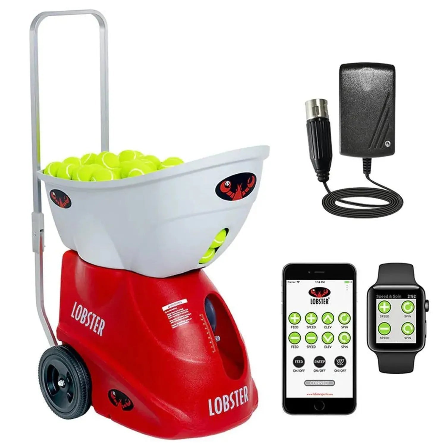 Elite Three with 10 - Function Wi - Fi Remote Control for Apple Ball MachineTienda Tennis