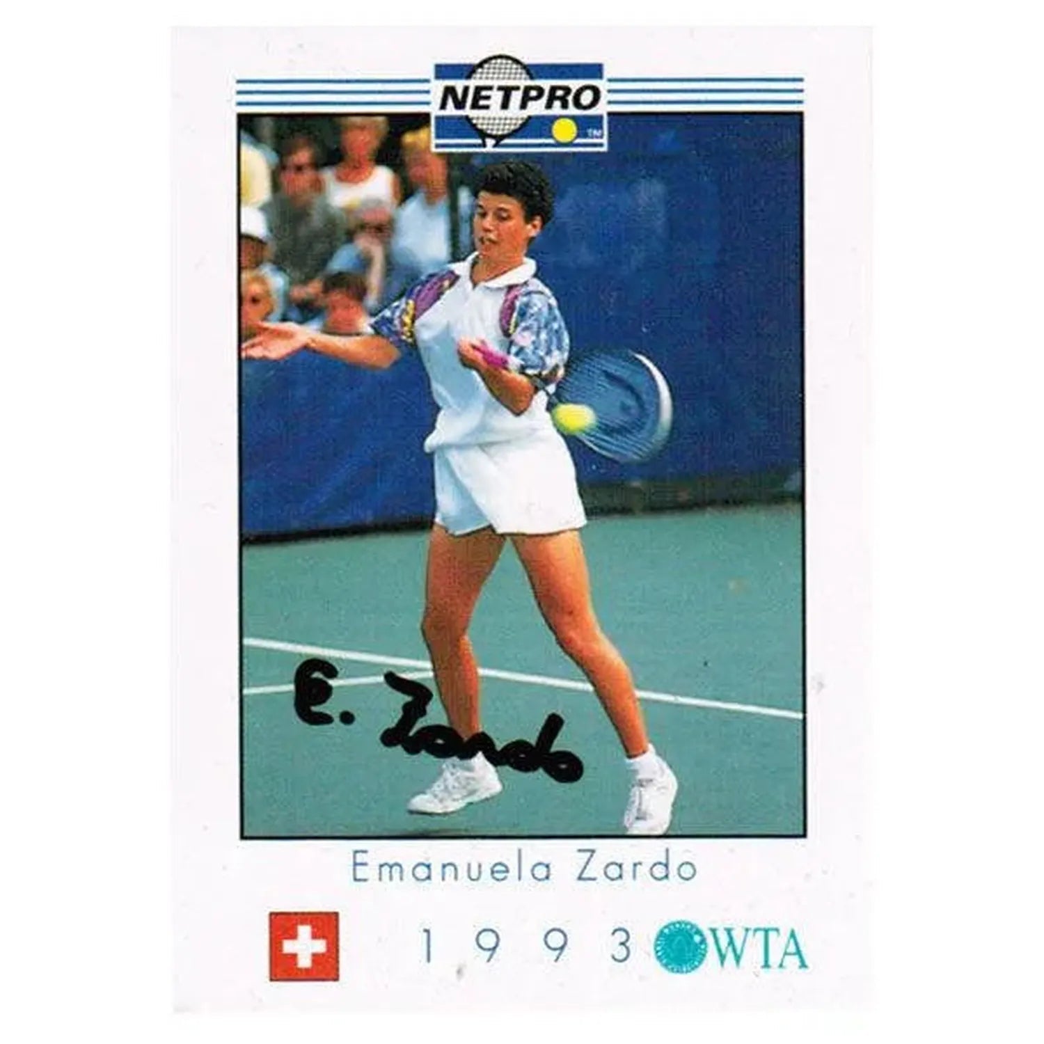 Emanuela Zardo Hand Signed NETPRO Women's CardTienda Tennis
