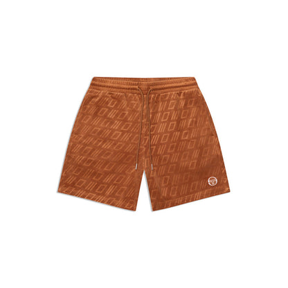Sergio Tacchini Bandiera Debossed Velour Short | Sugar Almond