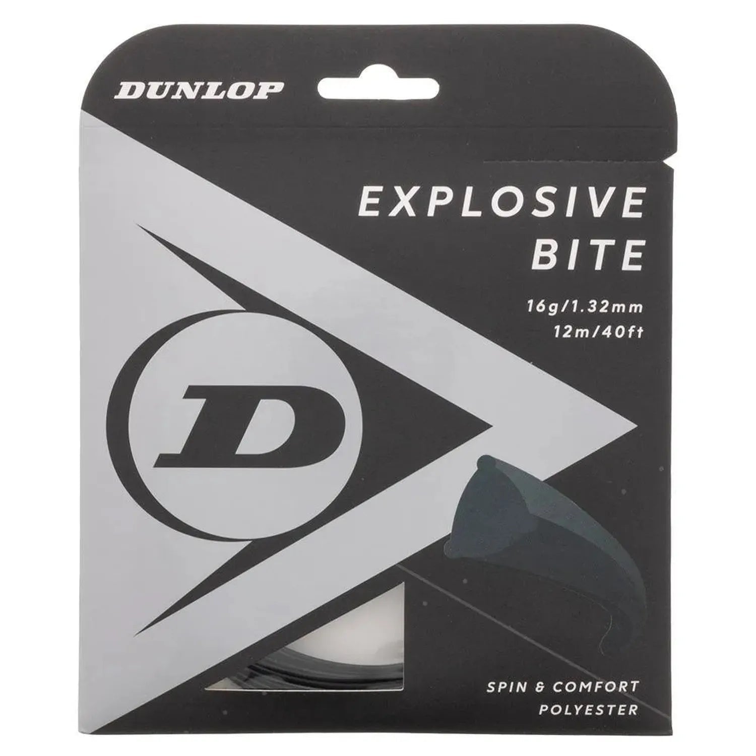 Explosive Bite Black 16G Tennis StringTienda Tennis