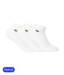 Socks Lacoste Cortos Blancos (Pack x3) 2025
