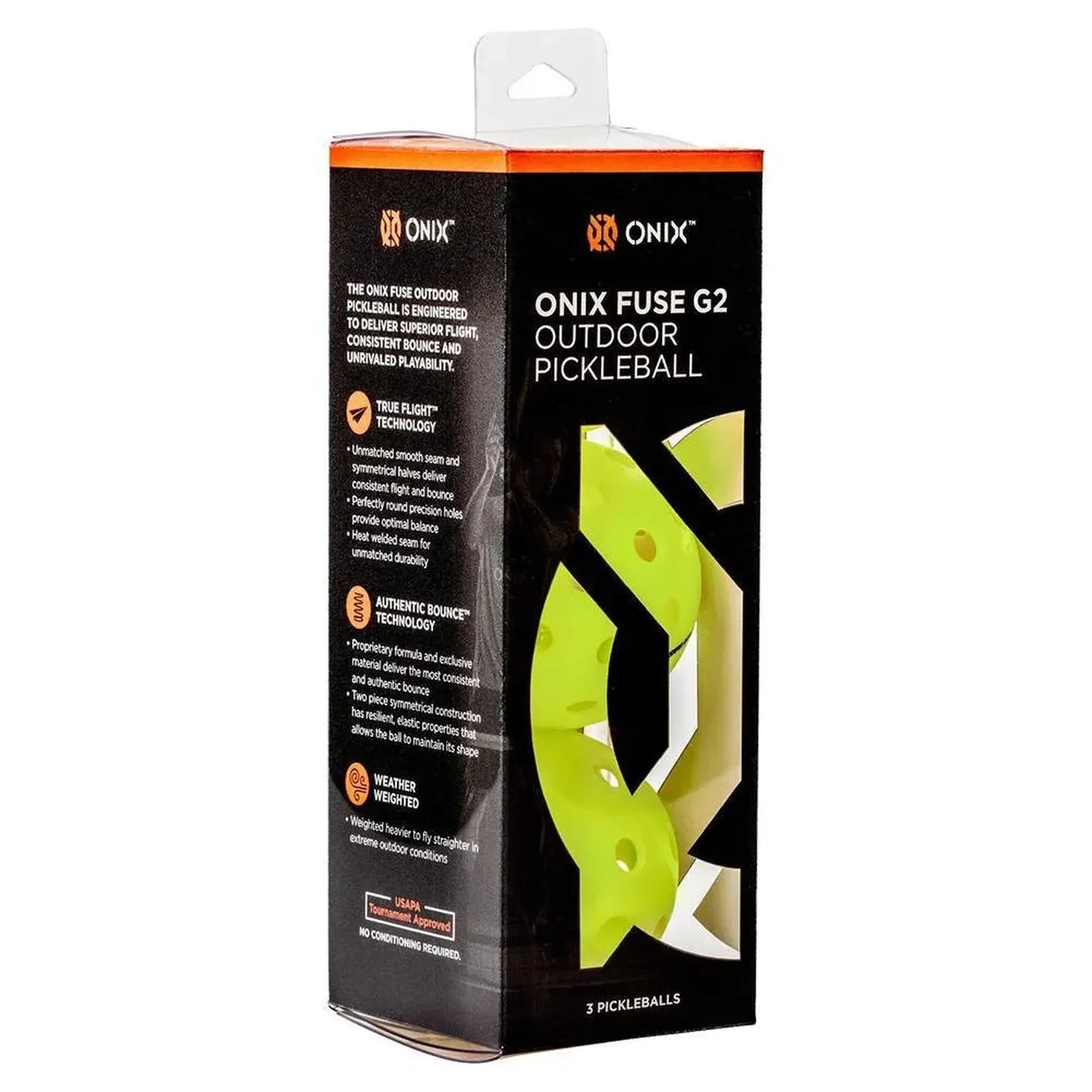 Fuse G2 Outdoor Pickleballs Neon 3 - PackTienda Tennis