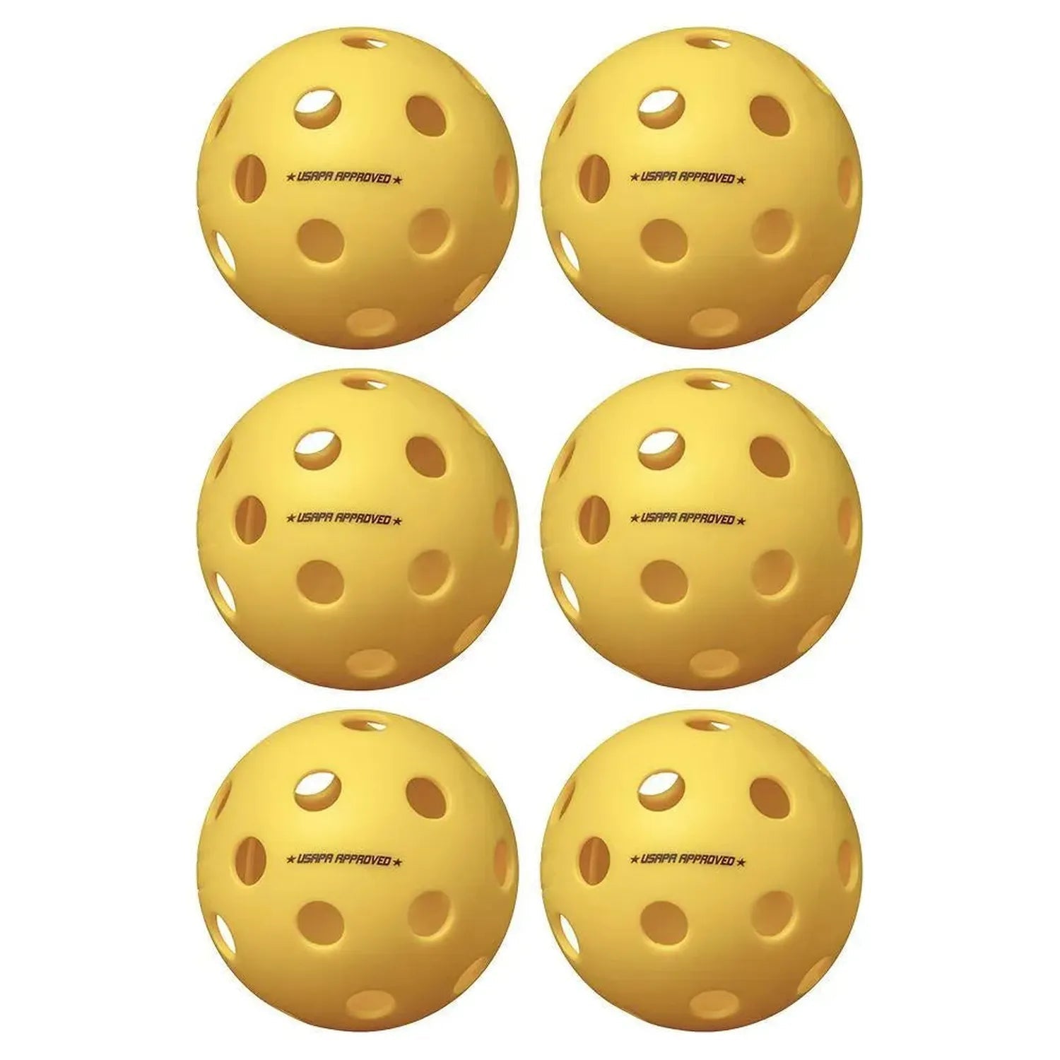 Fuse Indoor Pickleballs Yellow 6 - PackTienda Tennis