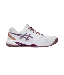 Padel Shoes Asics Gel-Dedicate 8 Padel Mujer White/Dark Ube 2025