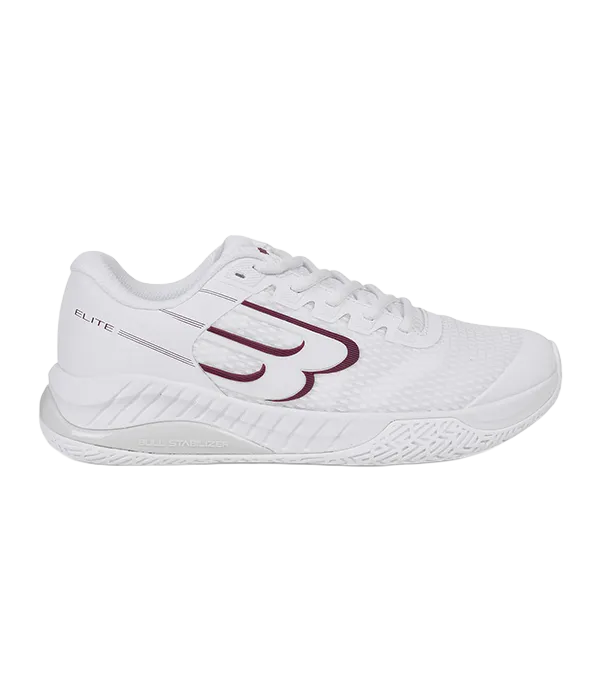 Padel Shoes Bullpadel Elite 25I Mujer Blanco/Granate 2025