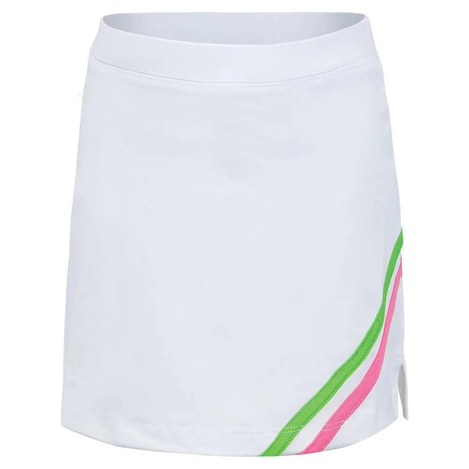 Girls' Chevron Flat Tennis Skort WhiteTienda Tennis