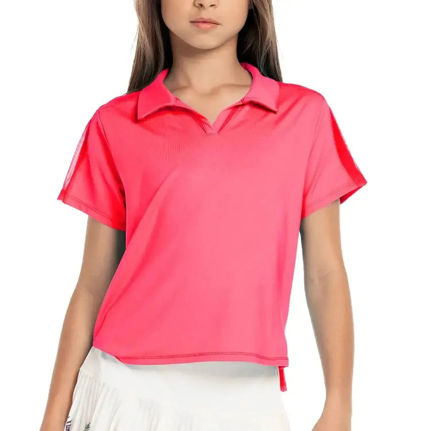 Girls' Cropped Tennis PoloTienda Tennis