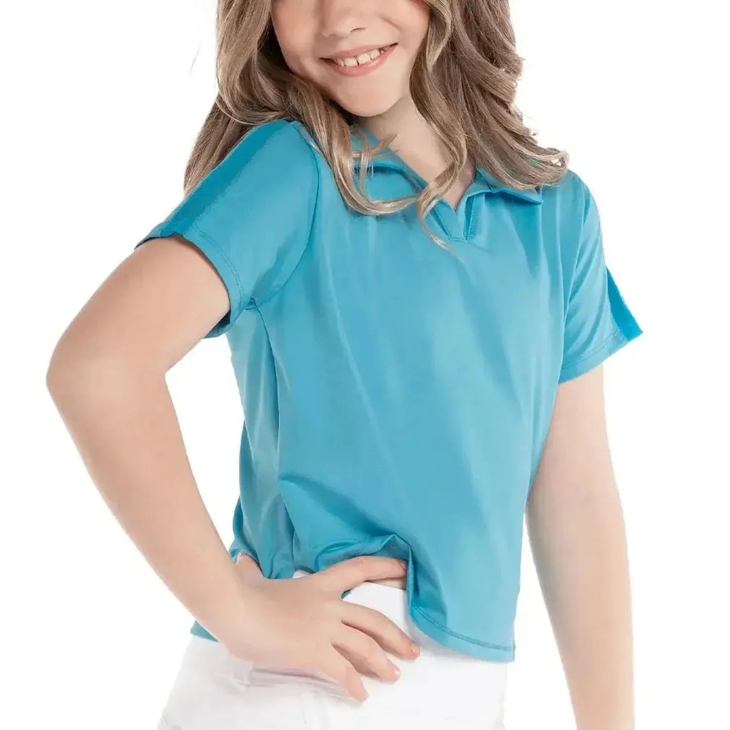 Girls' Cropped Tennis PoloTienda Tennis