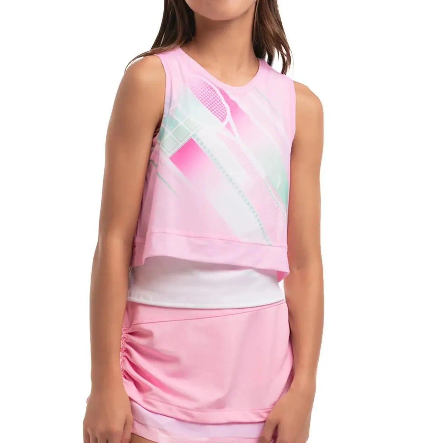 Girl's Deco In Love Tennis Tank WhiteTienda Tennis