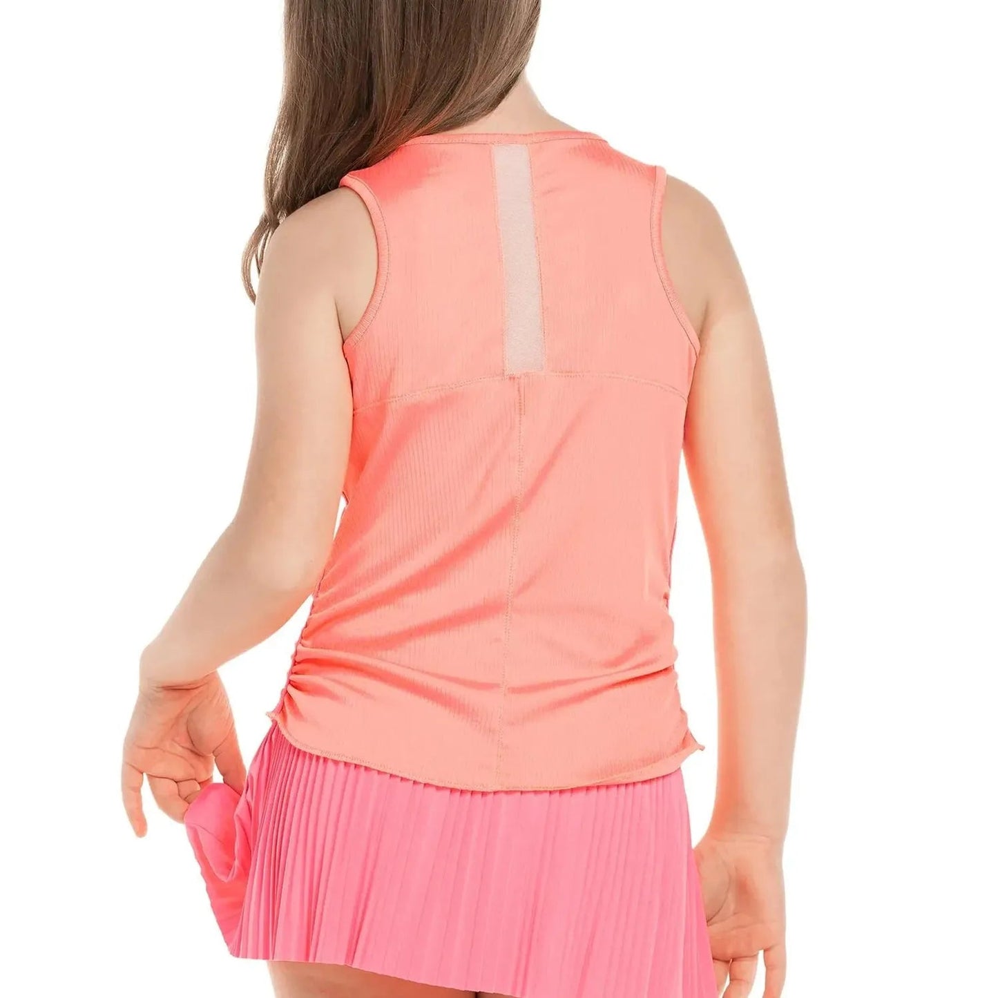 Girls' Lightweight Rib Tennis Tank FlamingoTienda Tennis