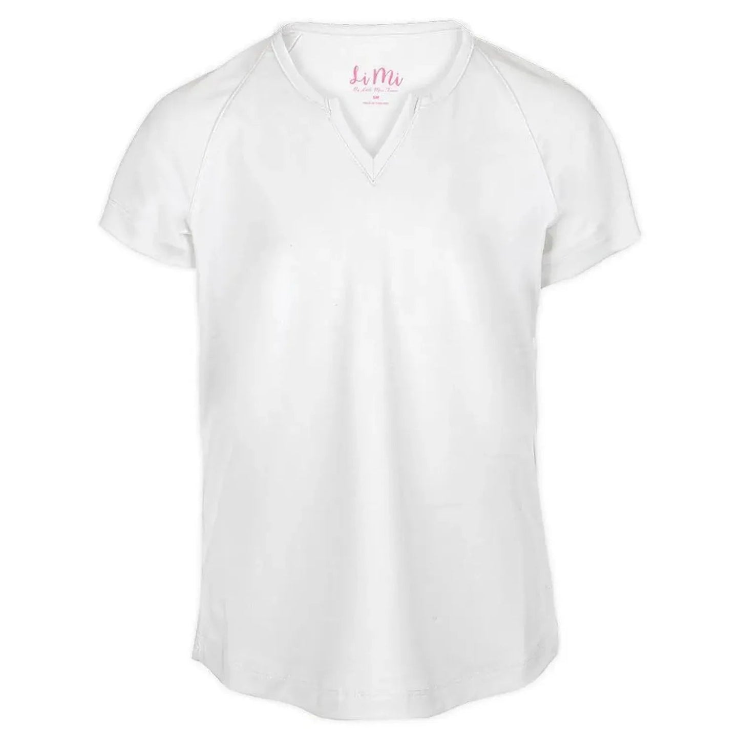 Girls' Notched Collar Tennis Top WhiteTienda Tennis