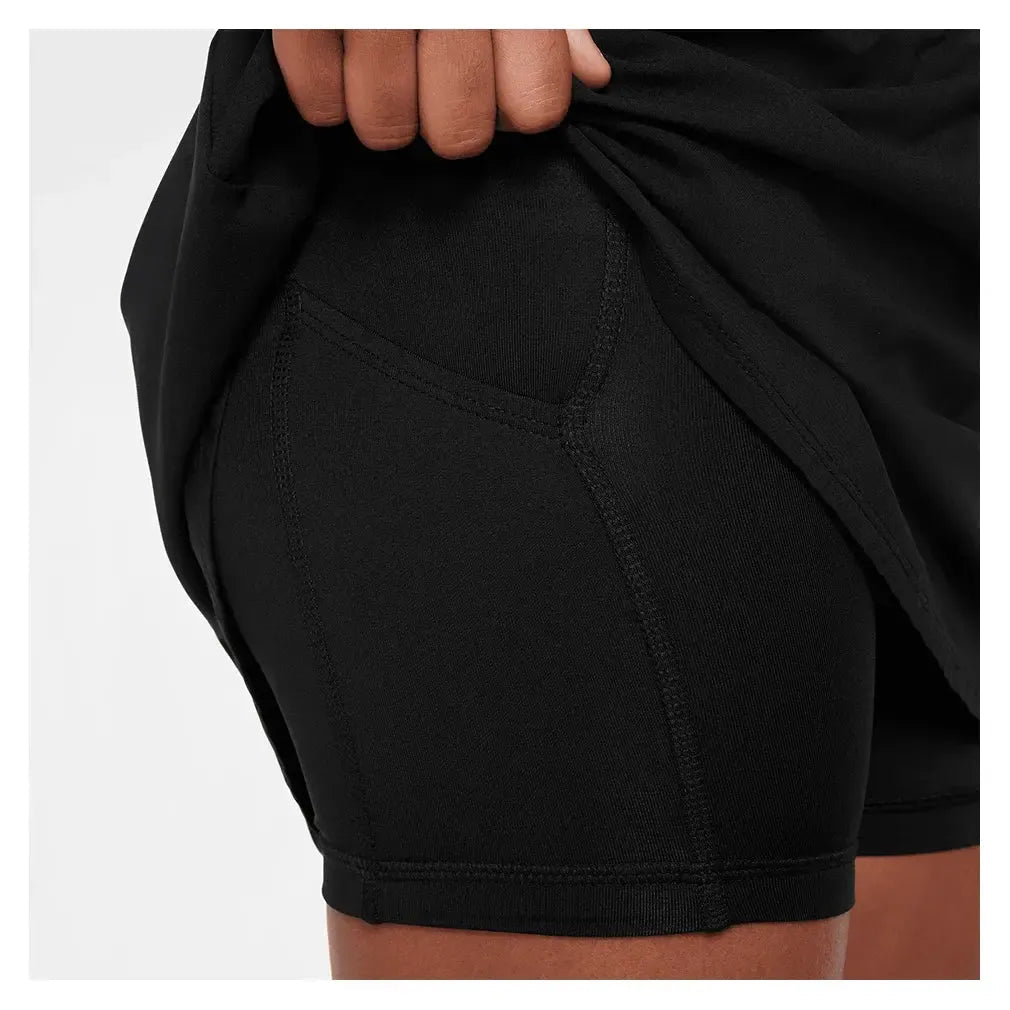 Girls' One Dri - FIT High - Waisted Skort Black and WhiteTienda Tennis