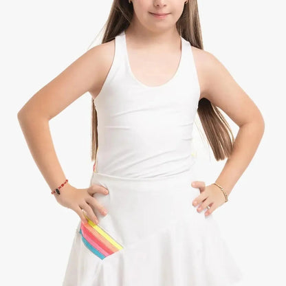 Girl's Prisma Stripe Tennis Tank RainbowTienda Tennis