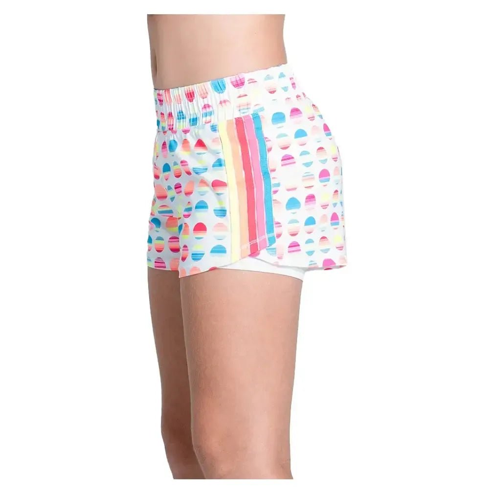 Girls' Retro Sunset Tennis Short WhiteTienda Tennis