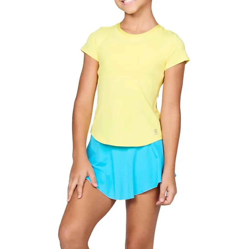 Girls' UV Short Sleeve Tennis TopTienda Tennis